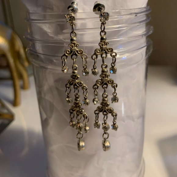 Three drop dangling earrings - Picture 2 of 5